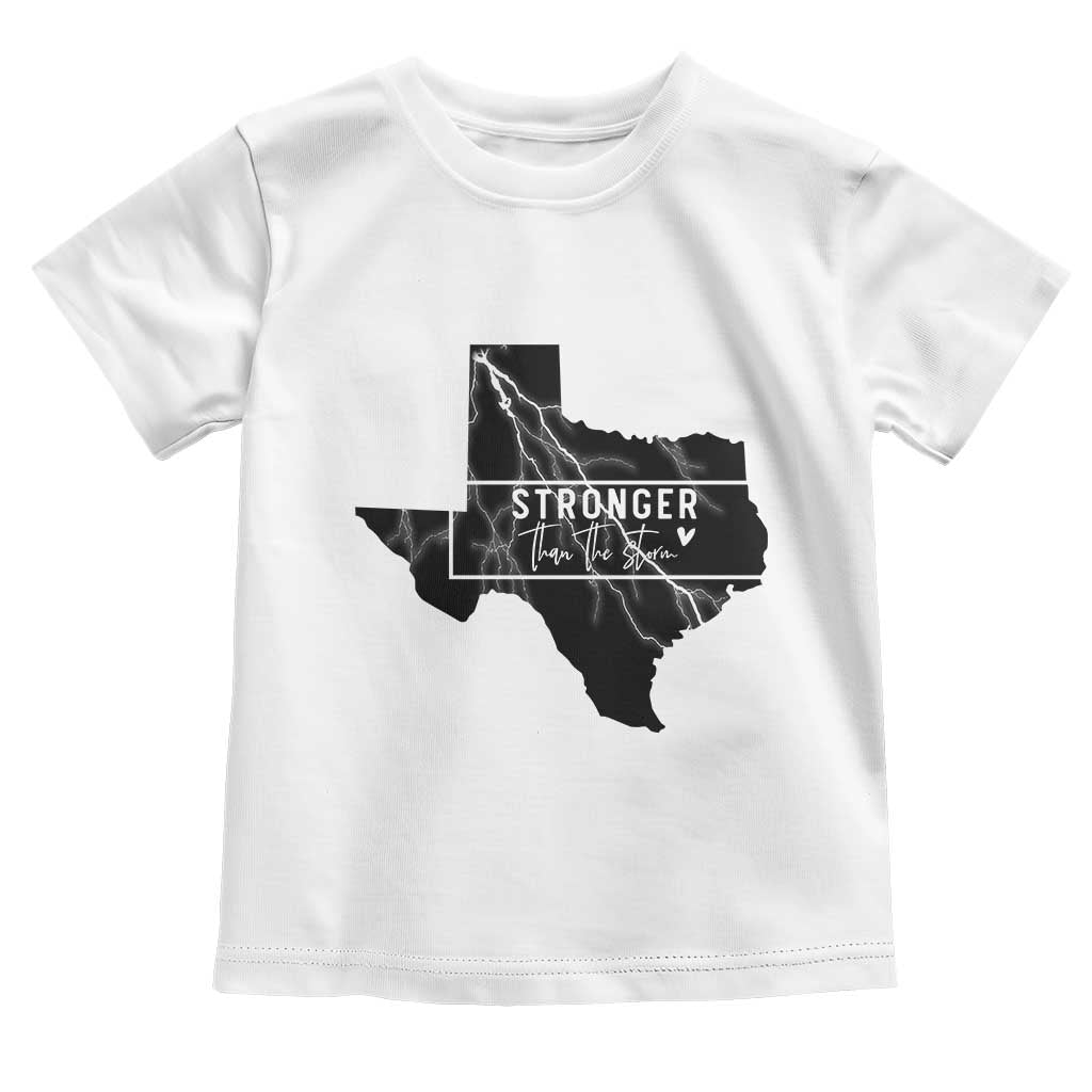 Strong Texas Toddler T Shirt Stronger Than The Storm Quote TS12 White Print Your Wear