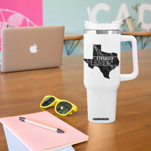 Strong Texas Tumbler With Handle Stronger Than The Storm Quote TS12 Print Your Wear