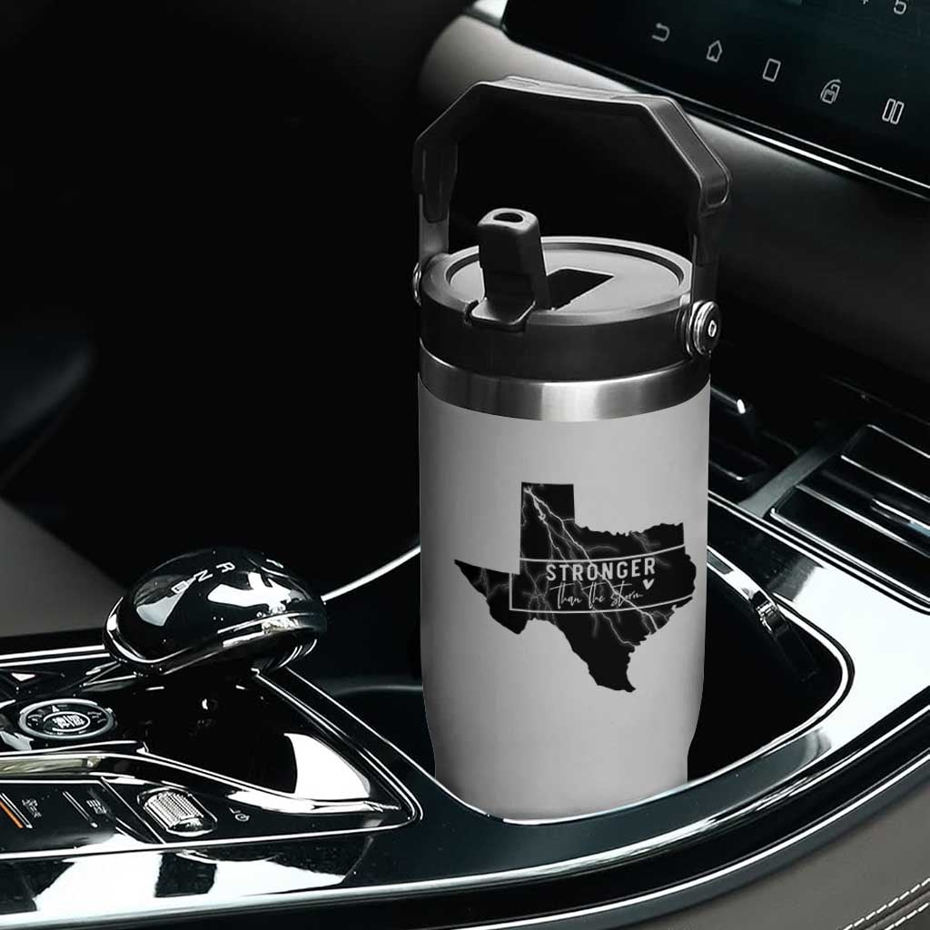 Strong Texas Flip Straw Tumbler Stronger Than The Storm Quote TS12 Print Your Wear