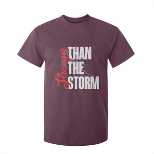 Stronger Than The Storm T Shirt For Kid Positive Mindset Motivation TS12 Maroon Print Your Wear