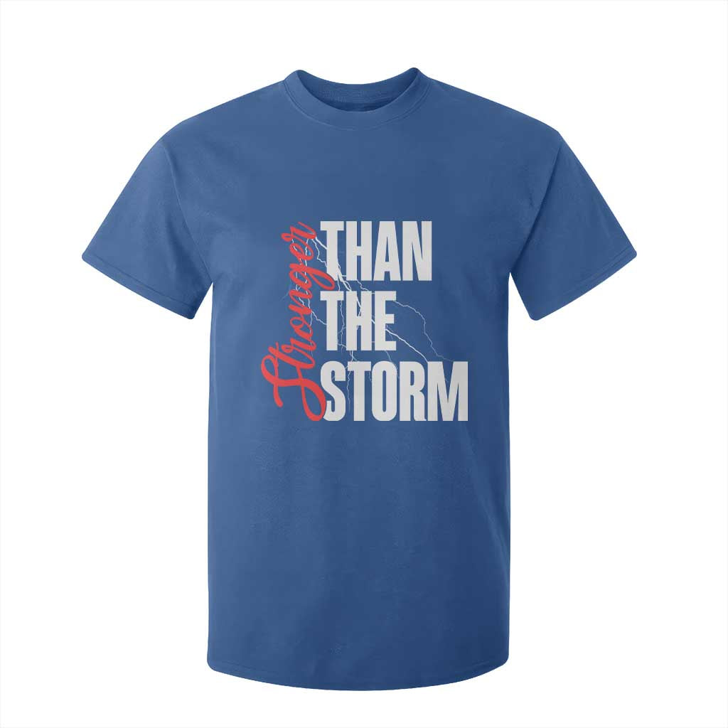Stronger Than The Storm T Shirt For Kid Positive Mindset Motivation TS12 Royal Blue Print Your Wear