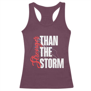 Stronger Than The Storm Racerback Tank Top Positive Mindset Motivation TS12 Maroon Print Your Wear