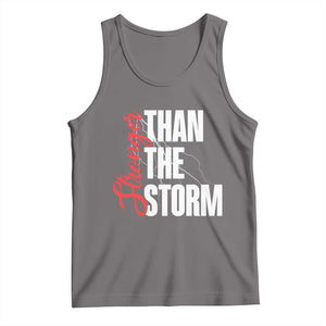 Stronger Than The Storm Tank Top Positive Mindset Motivation TS12 Deep Heather Print Your Wear
