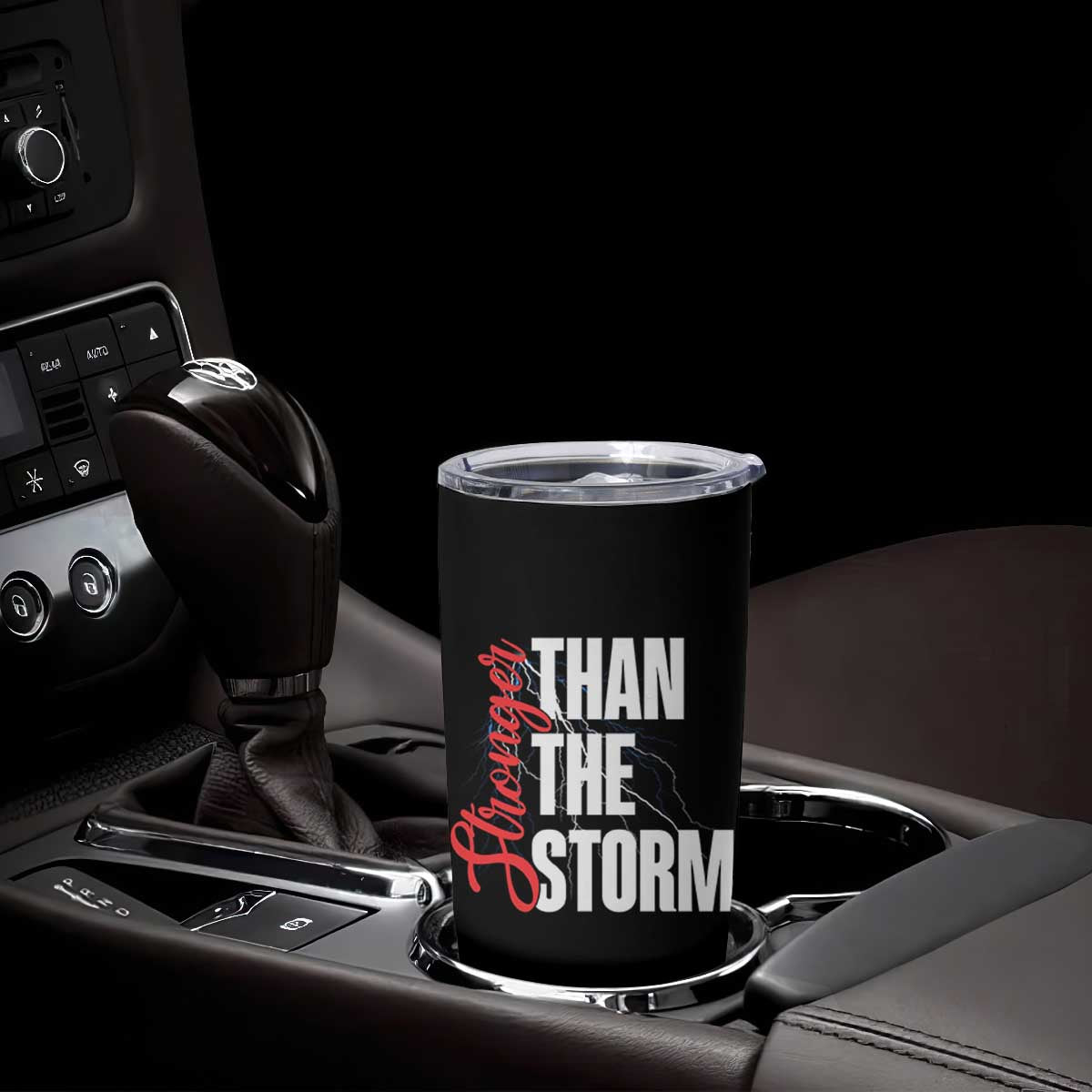 Stronger Than The Storm Tumbler Cup Positive Mindset Motivation TS12 Print Your Wear