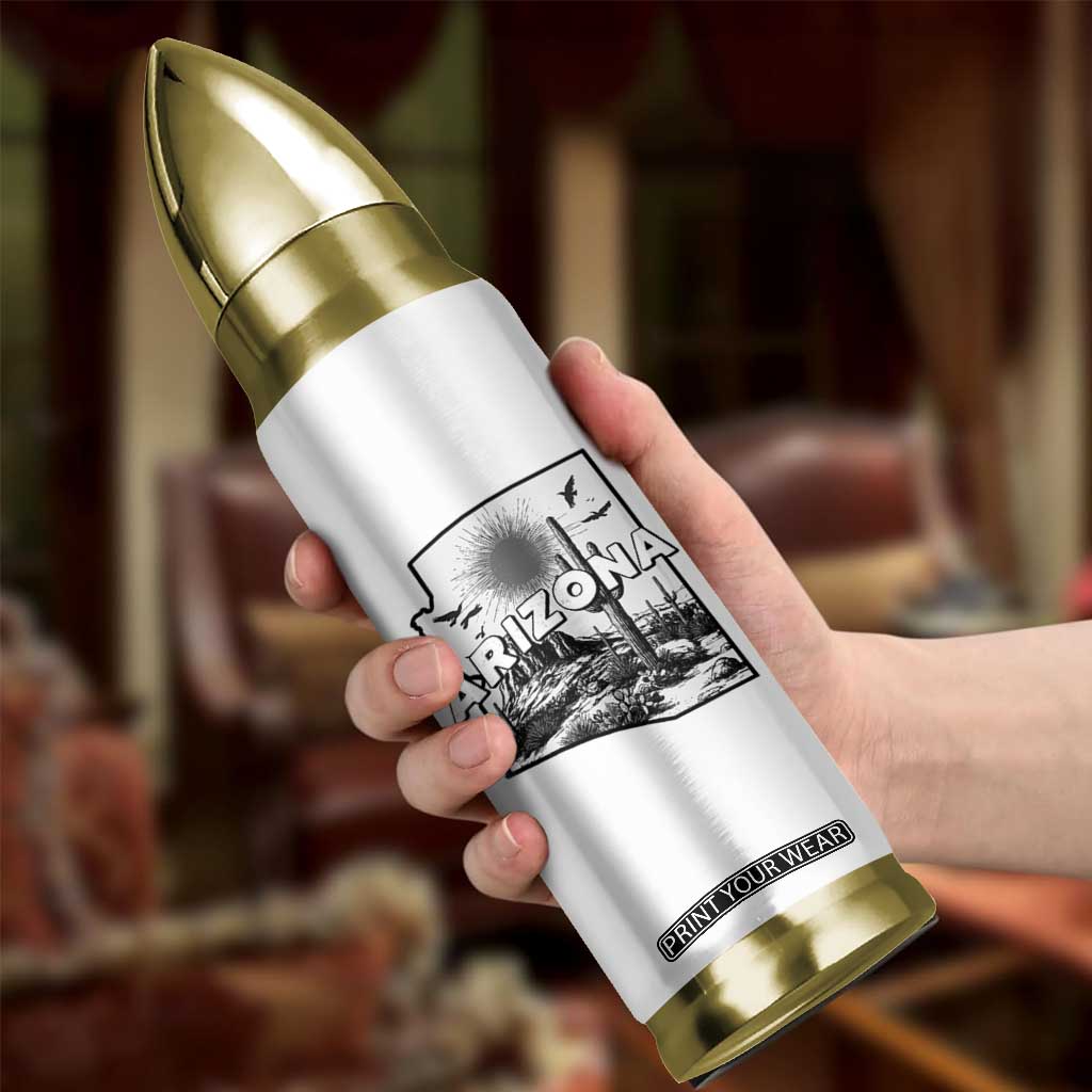 Arizona Cactus Vintage State Map Desert Gift Bullet Tumbler TS12 Print Your Wear