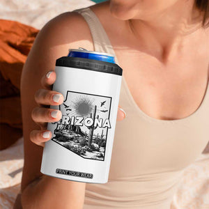 Arizona Cactus Vintage State Map Desert Gift 4 in 1 Can Cooler Tumbler TS12 Print Your Wear