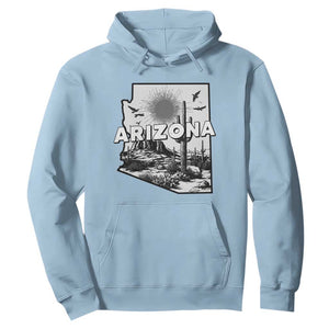 Arizona Cactus Vintage State Map Desert Gift Hoodie TS12 Light Blue Print Your Wear