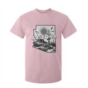Arizona Cactus Vintage State Map Desert Gift T Shirt For Kid TS12 Light Pink Print Your Wear