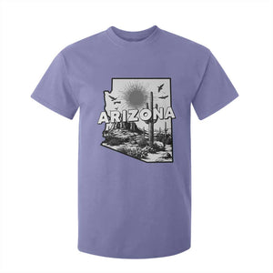 Arizona Cactus Vintage State Map Desert Gift T Shirt For Kid TS12 Violet Print Your Wear