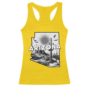 Arizona Cactus Vintage State Map Desert Gift Racerback Tank Top TS12 Daisy Print Your Wear