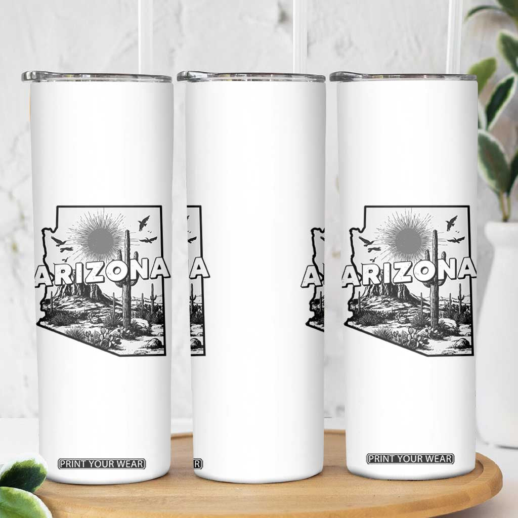 Arizona Cactus Vintage State Map Desert Gift Skinny Tumbler TS12 Print Your Wear