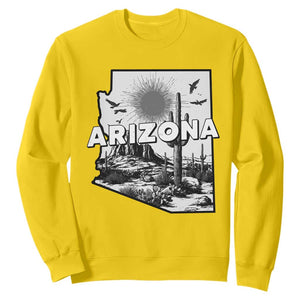 Arizona Cactus Vintage State Map Desert Gift Sweatshirt TS12 Daisy Print Your Wear
