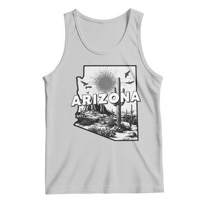 Arizona Cactus Vintage State Map Desert Gift Tank Top TS12 Ash Print Your Wear