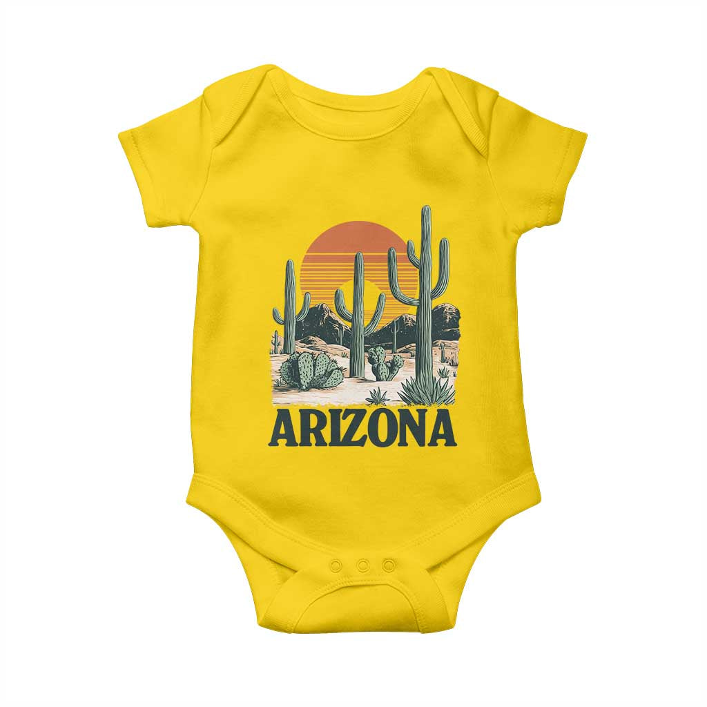 Arizona Desert Sunset Baby Onesie Vintage Cactus Grand Canyon State Gift TS12 Daisy Print Your Wear