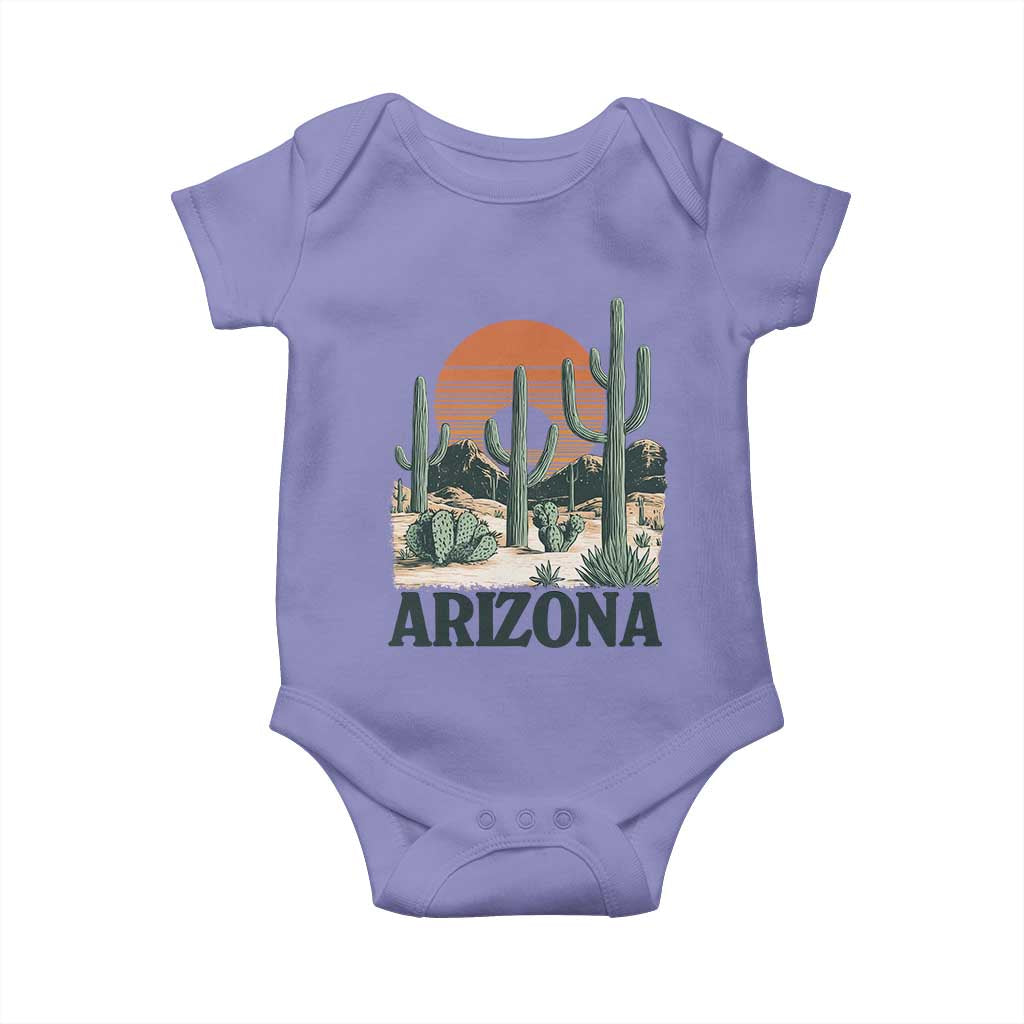 Arizona Desert Sunset Baby Onesie Vintage Cactus Grand Canyon State Gift TS12 Violet Print Your Wear
