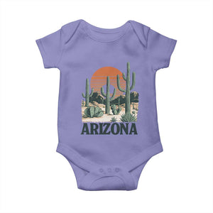Arizona Desert Sunset Baby Onesie Vintage Cactus Grand Canyon State Gift TS12 Violet Print Your Wear