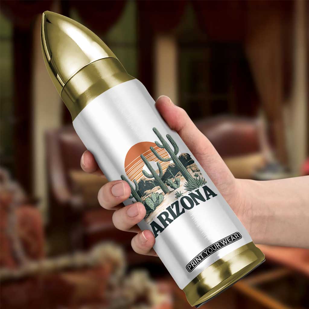 Arizona Desert Sunset Bullet Tumbler Vintage Cactus Grand Canyon State Gift TS12 Print Your Wear