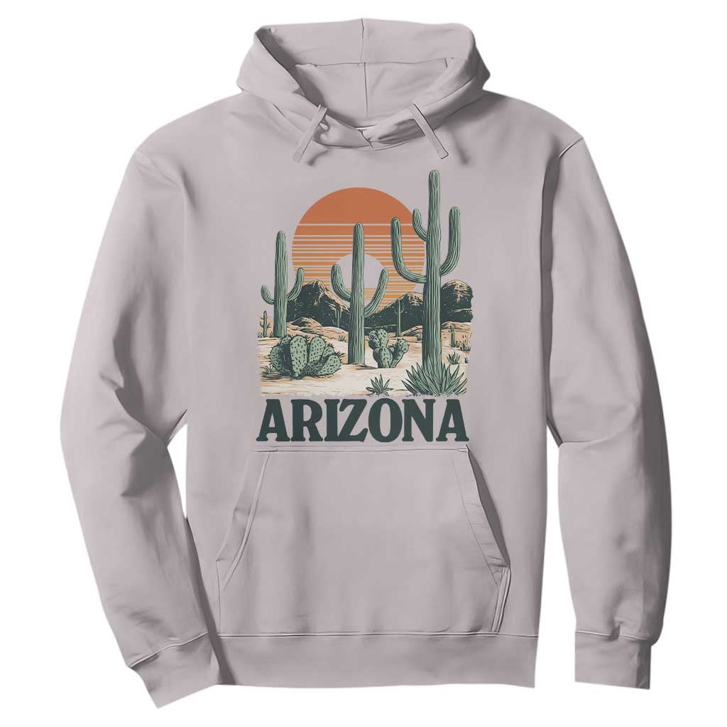 Arizona Desert Sunset Hoodie Vintage Cactus Grand Canyon State Gift TS12 Ice Gray Print Your Wear