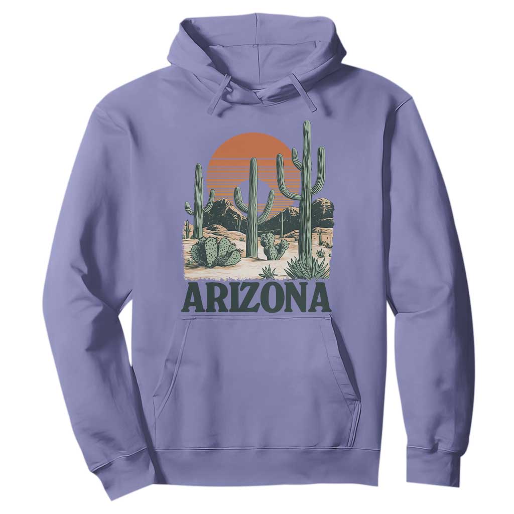 Arizona Desert Sunset Hoodie Vintage Cactus Grand Canyon State Gift TS12 Violet Print Your Wear