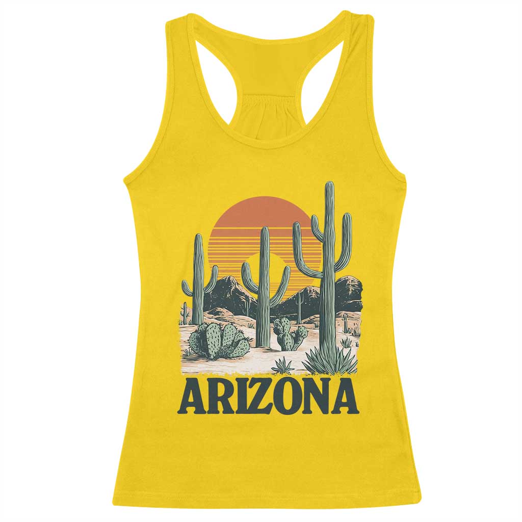 Arizona Desert Sunset Racerback Tank Top Vintage Cactus Grand Canyon State Gift TS12 Daisy Print Your Wear