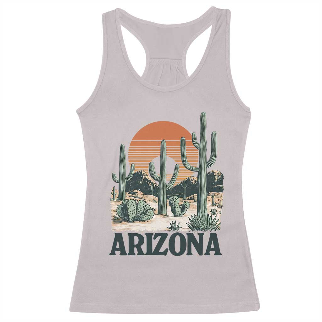 Arizona Desert Sunset Racerback Tank Top Vintage Cactus Grand Canyon State Gift TS12 Ice Gray Print Your Wear