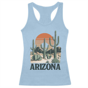 Arizona Desert Sunset Racerback Tank Top Vintage Cactus Grand Canyon State Gift TS12 Light Blue Print Your Wear