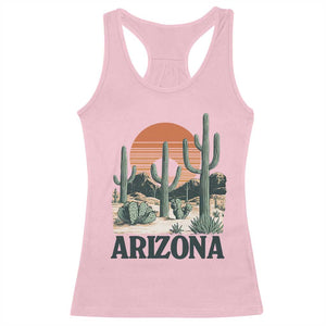 Arizona Desert Sunset Racerback Tank Top Vintage Cactus Grand Canyon State Gift TS12 Light Pink Print Your Wear