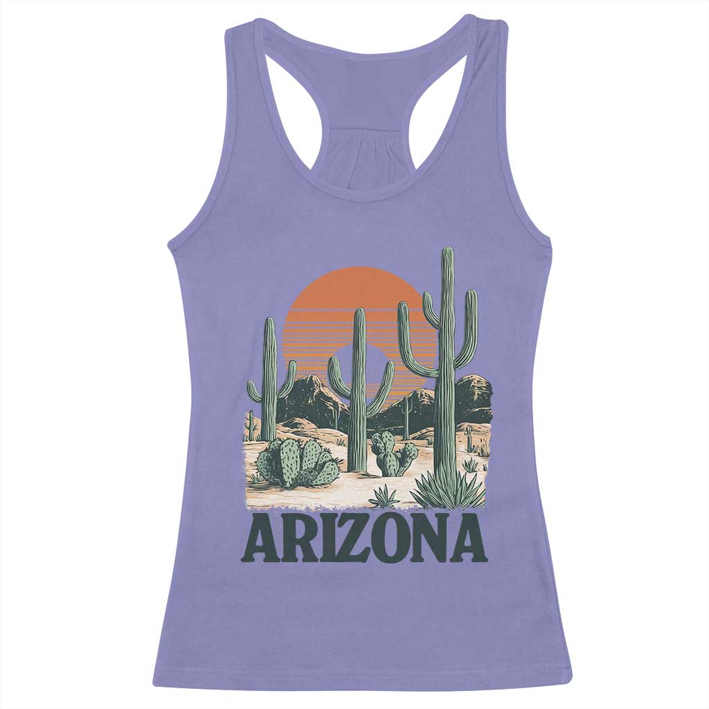 Arizona Desert Sunset Racerback Tank Top Vintage Cactus Grand Canyon State Gift TS12 Violet Print Your Wear