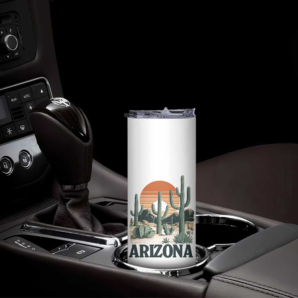 Arizona Desert Sunset Skinny Tumbler Vintage Cactus Grand Canyon State Gift TS12 Print Your Wear