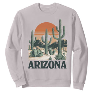 Arizona Desert Sunset Sweatshirt Vintage Cactus Grand Canyon State Gift TS12 Ice Gray Print Your Wear