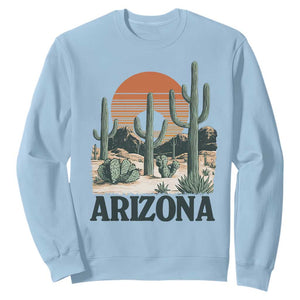 Arizona Desert Sunset Sweatshirt Vintage Cactus Grand Canyon State Gift TS12 Light Blue Print Your Wear
