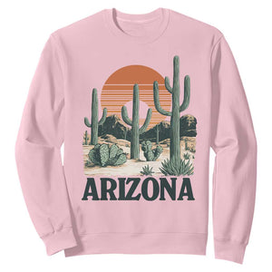 Arizona Desert Sunset Sweatshirt Vintage Cactus Grand Canyon State Gift TS12 Light Pink Print Your Wear