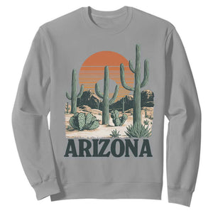 Arizona Desert Sunset Sweatshirt Vintage Cactus Grand Canyon State Gift TS12 Sport Gray Print Your Wear