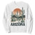 Arizona Desert Sunset Sweatshirt Vintage Cactus Grand Canyon State Gift TS12 White Print Your Wear