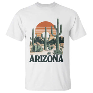 Arizona Desert Sunset T Shirt Vintage Cactus Grand Canyon State Gift TS12 White Print Your Wear
