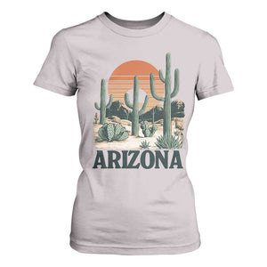 Arizona Desert Sunset T Shirt For Women Vintage Cactus Grand Canyon State Gift TS12 Ice Gray Print Your Wear