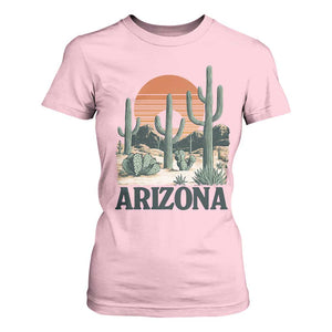 Arizona Desert Sunset T Shirt For Women Vintage Cactus Grand Canyon State Gift TS12 Light Pink Print Your Wear