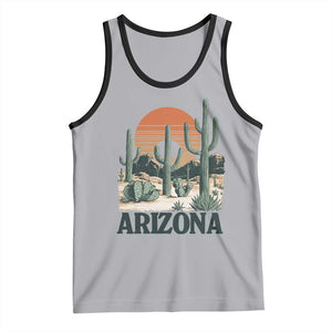 Arizona Desert Sunset Tank Top Vintage Cactus Grand Canyon State Gift TS12 Athletic Heather Black Print Your Wear