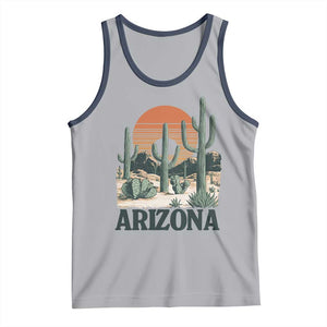 Arizona Desert Sunset Tank Top Vintage Cactus Grand Canyon State Gift TS12 Athletic Heather Navy Print Your Wear