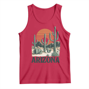 Arizona Desert Sunset Tank Top Vintage Cactus Grand Canyon State Gift TS12 Red Print Your Wear