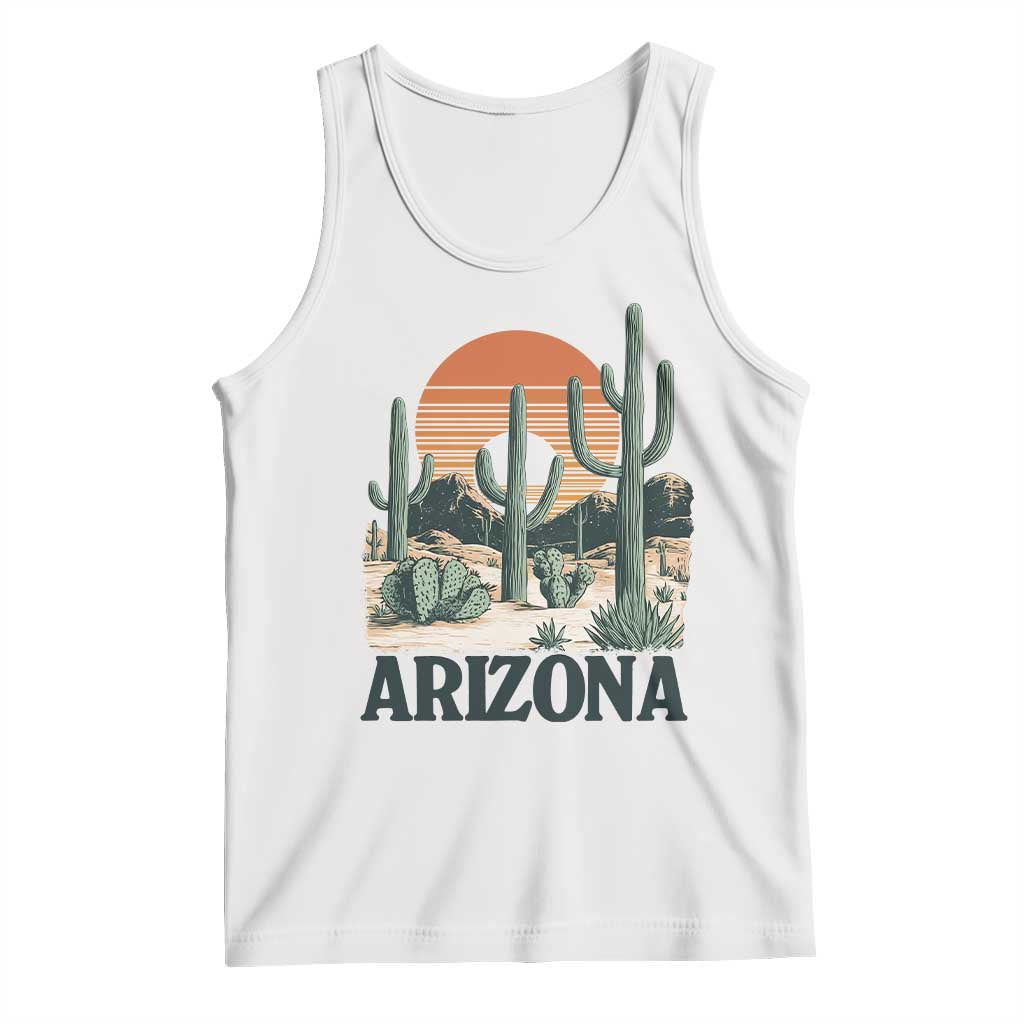 Arizona Desert Sunset Tank Top Vintage Cactus Grand Canyon State Gift TS12 White Print Your Wear