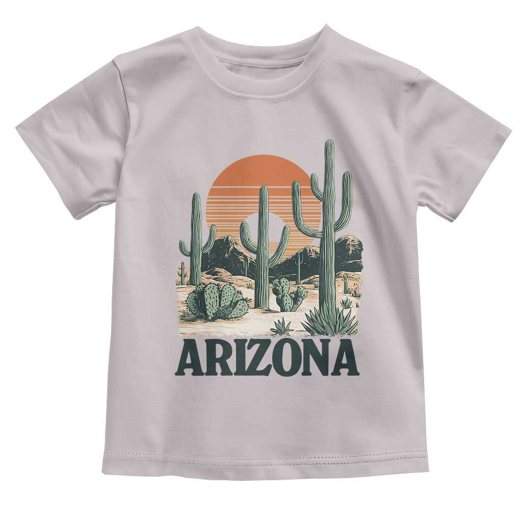 Arizona Desert Sunset Toddler T Shirt Vintage Cactus Grand Canyon State Gift TS12 Ice Gray Print Your Wear