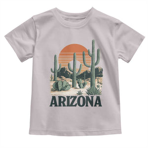 Arizona Desert Sunset Toddler T Shirt Vintage Cactus Grand Canyon State Gift TS12 Ice Gray Print Your Wear
