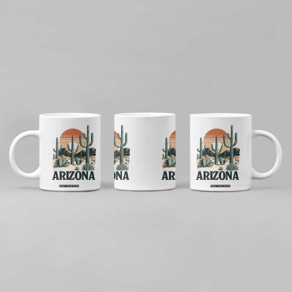 Arizona Desert Sunset Coffee Mug Vintage Cactus Grand Canyon State Gift TS12 Print Your Wear
