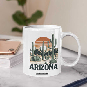 Arizona Desert Sunset Coffee Mug Vintage Cactus Grand Canyon State Gift TS12 Print Your Wear