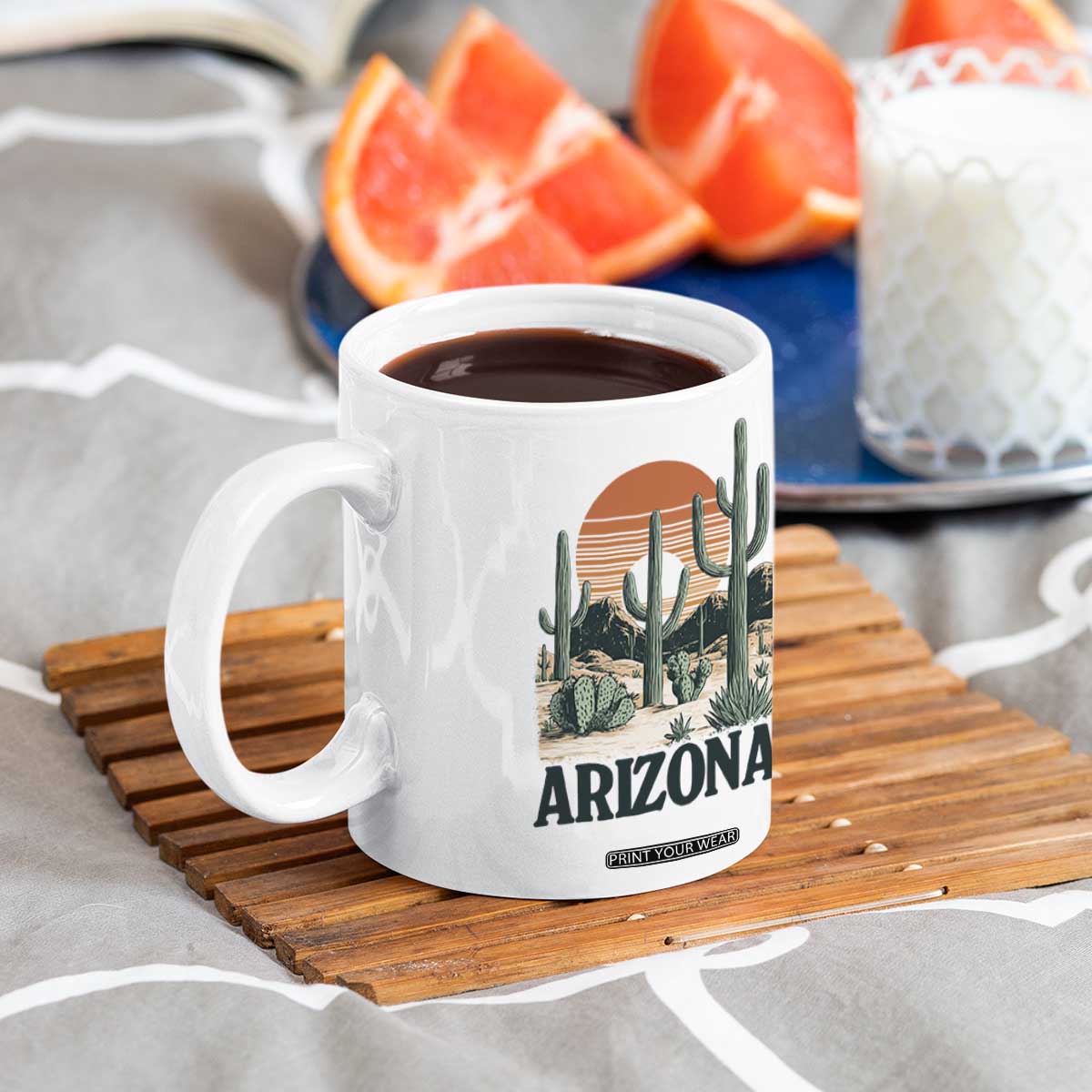 Arizona Desert Sunset Coffee Mug Vintage Cactus Grand Canyon State Gift TS12 Print Your Wear