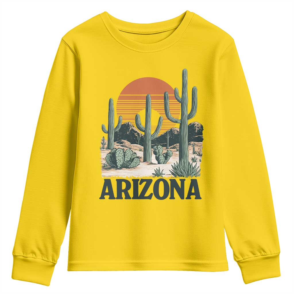 Arizona Desert Sunset Youth Sweatshirt Vintage Cactus Grand Canyon State Gift TS12 Daisy Print Your Wear