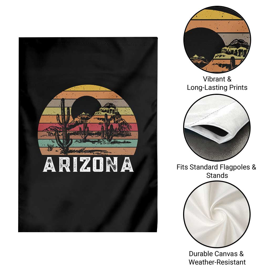 Arizona Garden Flag Retro Desert Landscape Cactus Lover Gift TS12 Print Your Wear