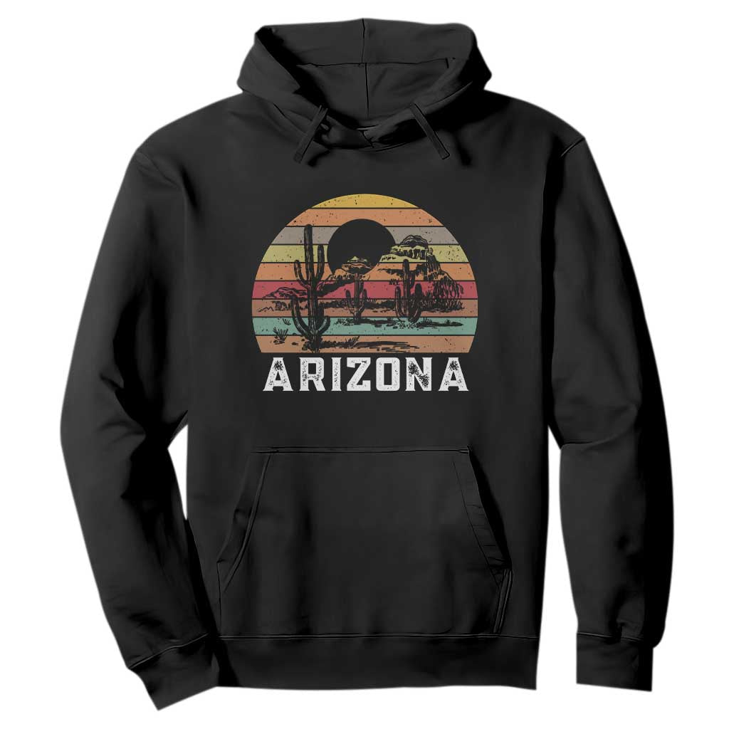 Arizona Hoodie Retro Desert Landscape Cactus Lover Gift TS12 Black Print Your Wear