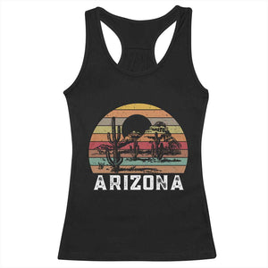 Arizona Racerback Tank Top Retro Desert Landscape Cactus Lover Gift TS12 Black Print Your Wear